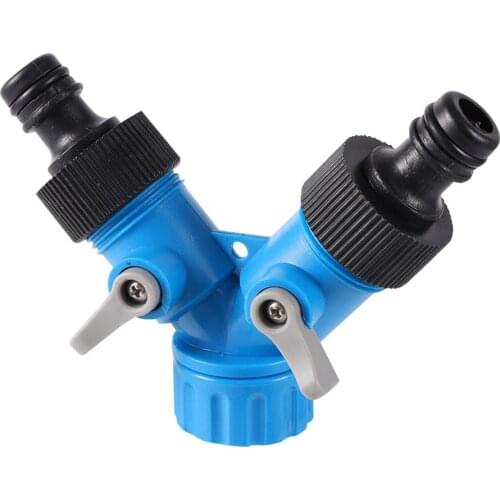 Y-Valve Splitter With Pacifier Connector 2-Way Agriculture Hose Fittings Quick Coupling Water Cooling Fittings 1 Pc
