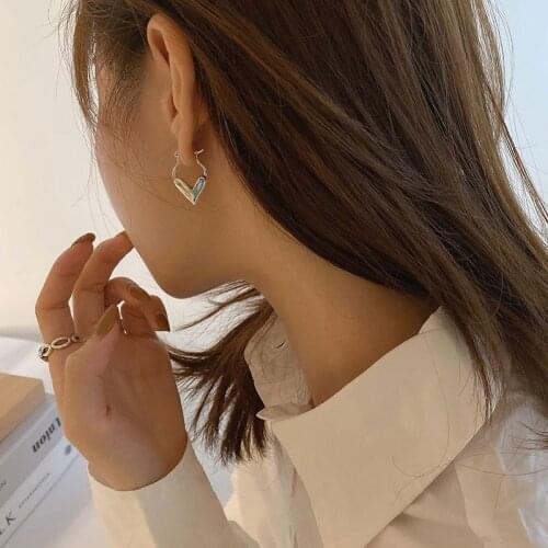 Hoop Earrings New Trendy Elegant Sweet LOVE Heart Party Jewelry Ear Buckle Wholesale