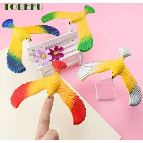 TOBEFU Amazing Funny Balance Eagle With Pyramid Stand Home Office Desk Decoration Learning Novelty Gag Toys for Kids Gifts