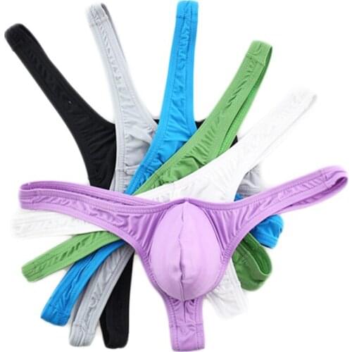 6PCS Sexy Mens Thong G-string Jockstrap Mini Underwear Slip Homme Gay Panties String Exotic T-back Thongs Tanga Men Panties