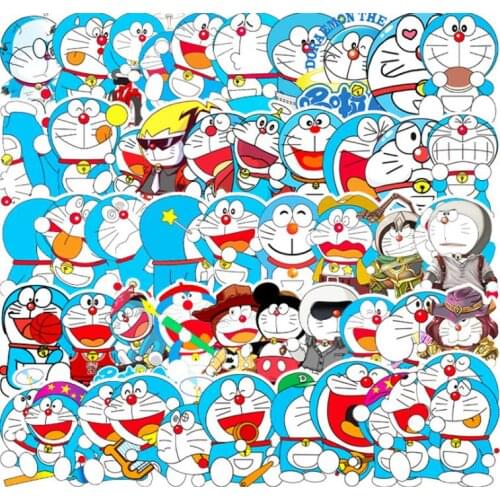 10/30/52Pcs Anime Doraemon Graffiti Waterproof Skateboard Travel Suitcase Phone Laptop Luggage Stickers DIY Kids Girl Toys