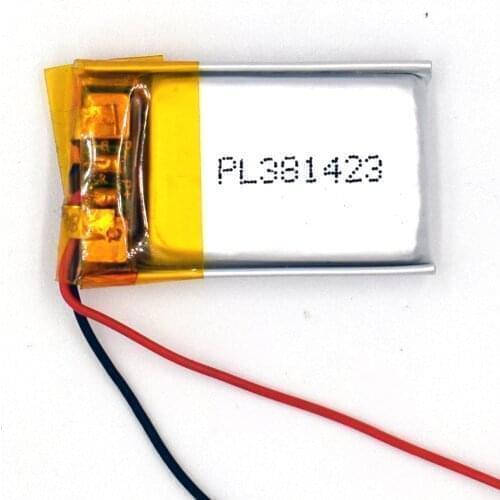 3.7V 65 mAh Li-Polymer Rechargeable Battery 381423 Li Po ion for GPS Bluetooth MP3 MP4 MP5 Watch 381423