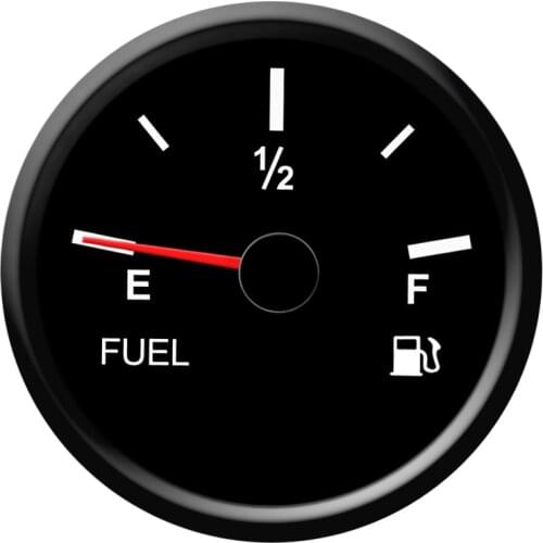 52mm Boat Fuel Level Meter 0-190 ohm Gauge fit Motorcycle Car Boat Marine With Backlight 12V/24V