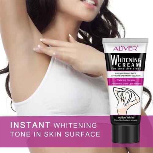 60ml Whitening Cream Skin Lightening Bleaching Cream Elbow Knee Underarm Whitening Body Dark Skin Intimate Lotion
