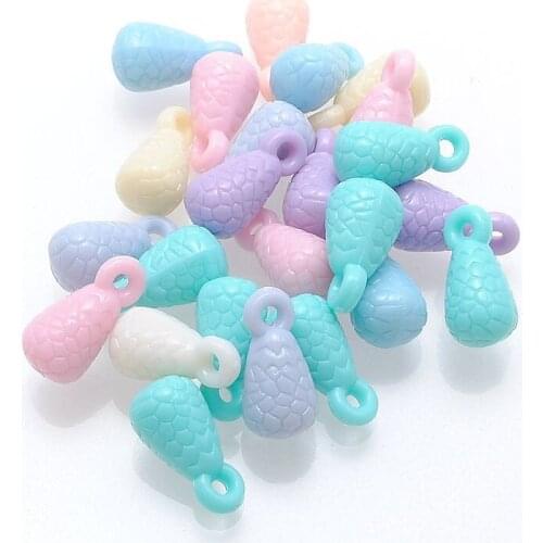 Ice Cream Color Acrylic Loose Charm Pendant Beads DIY Kids Necklace Jewelry Making Accessories 200pcs IC-36