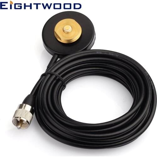 Eightwood UHF to NMO Connector 5m Antenna Extension for Motorola Car Mobile Radios CM200 PM400 XTL2500 XPR4350 Magnet Mount