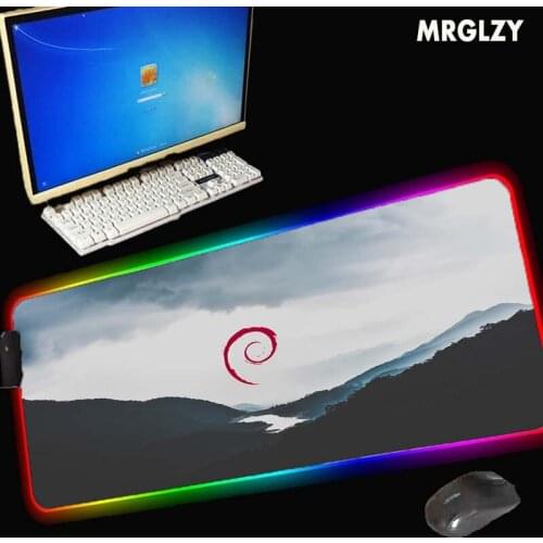 MRGLZY Meijing RGB big mouse pad LED gaming accessories desk mat household carpet mat natural rubber non-slip and waterproof XXL