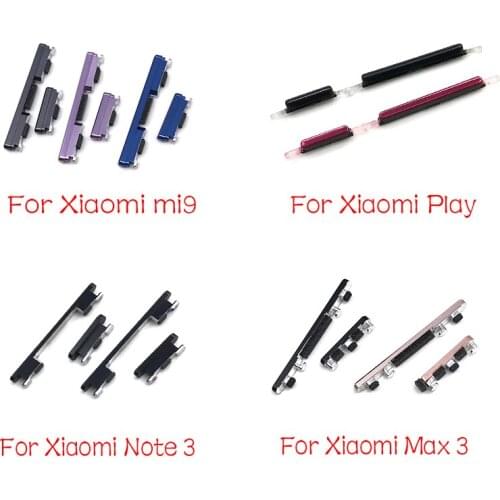 For Xiaomi Mi A2 6 6X 9 8 Lite Max 3 Note 3 Play Side Volume Button + Power ON / OFF Buttton Key Set Replacement Part