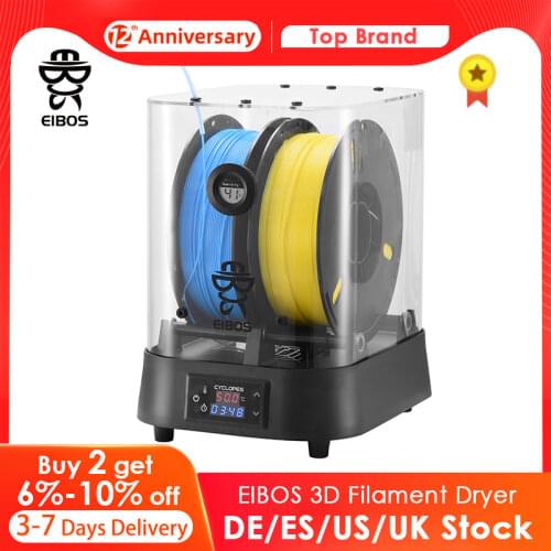 EU EIBOS 3D Filament Dehydrator Filament Dryer for 4 rolls of 0.5kg filaments/2 rolls of 1kg filaments/1 roll of 3kg filament