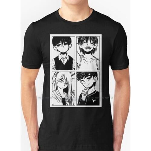 Omori T Shirt 100% Pure Cotton Video Game Black White Game Trend Cool Simple Characters Protagonist Friend Personality Horror