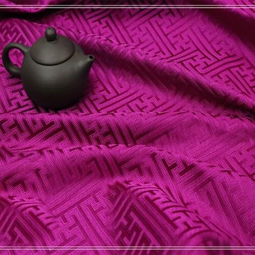 HLQON 75x100cm Imported ethnical Metallic Jacquard Brocade Fabric, yarn dyed fabric for patchwork Women Coat weddding Dress