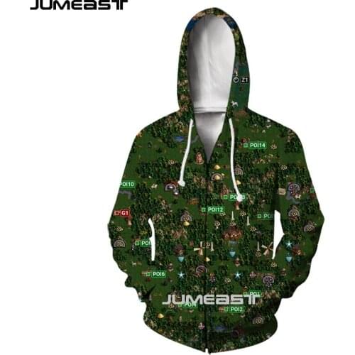 Jumeast Brand Men Women 3D Printed Classic Game Long Sleeve Jacket Sport Pullover Cap Hoody Fashion Zipper Hoodies