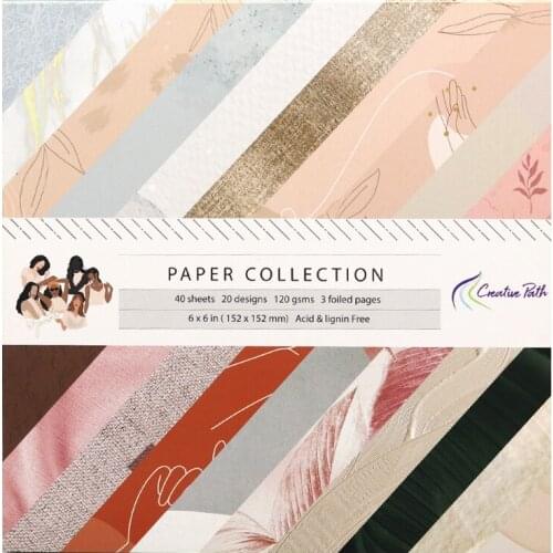 Creative Path 6"x6 Inch Scrapbooking Pattern Craft Designer Decorative Papers One Side Designs Background Origami Pack Acid Free