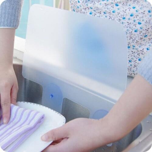 Hot Kitchen Suction Cup Sink Water Splash Guard Baffle Board Spatter Defense for kitchen tool