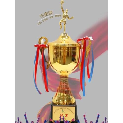 Custom metal cup basketball football table tennis badminto trophy World Cup scene Custom metal student soccer basketball