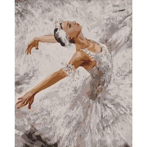 GATYZTORY ballet dancer Diy Painting By Numbers Kit Modern Wall Art Picture Coloring By Numbers Unique Gift For Home Decoration