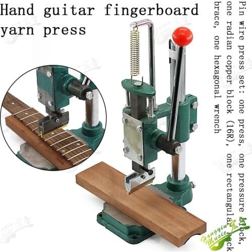 Fingerboard Fret Press Inserts Tool For Guitar Making Tools Set (Pressure Block 16 inch Radius Copper Block Rectangle Neck Rest)