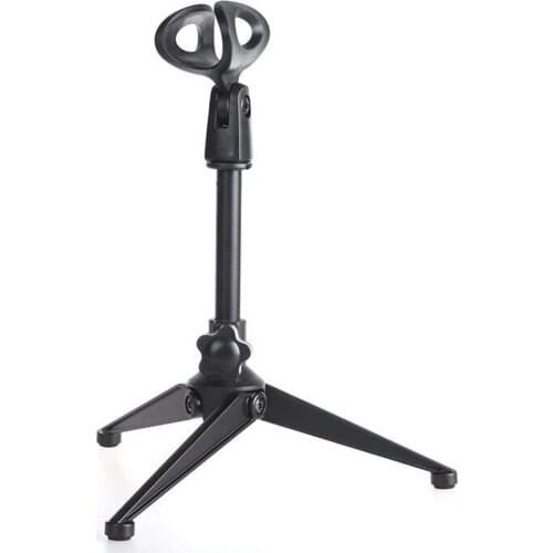 With Clamp Mini Desktop Holder Table Tripod Mount Zinc Alloy Lightweight Bracket Practical Adjustable Portable Microphone Stand