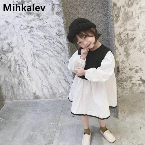 Mihkalev long sleeve kids dresses for girls clothes 2020 spring baby girl princess dress children party tutu dresses costume