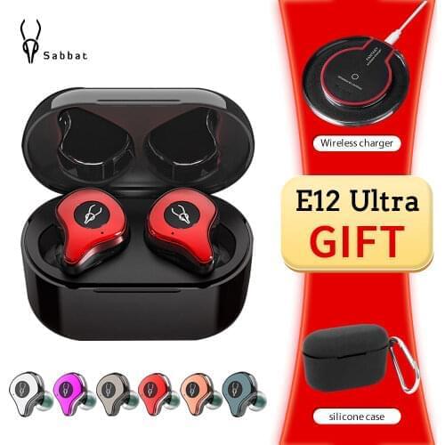 Gift Sabbat E12 Ultra TWS Qualcomm Earphone Bluetooth 5.0 Aptx Wireless Sports HiFi Stereo Noise Reduction IPX5 Headset