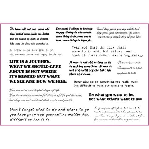 Words Transparent Clear Silicone Stamp/Seal for DIY scrapbooking/photo album Decorative clear stamp sheets B0247