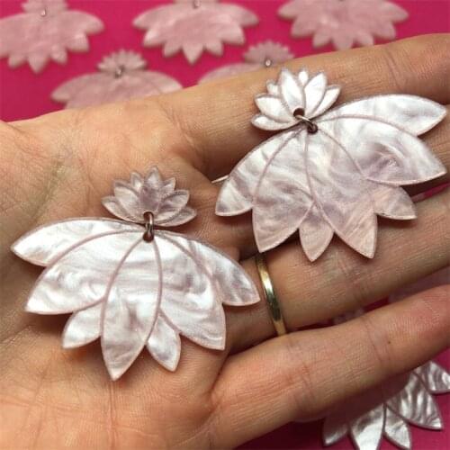 Handmade laser cut acrylic earrings- hypoallergenic backs. Baby pink Marble acrylic