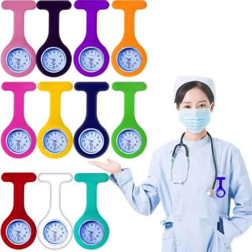 Silicone Nurse Watch Brooch Tunic Watch With Free Battery Doctor Medical Hot Sell Fashion Pocket Watches