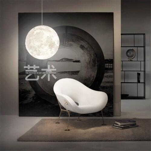 Nordic Moon Lights Pendant Lights Childrens Room Girl Bedroom Bedside Bar Study Table Restaurant Ball Hanging Lamps Fixtures