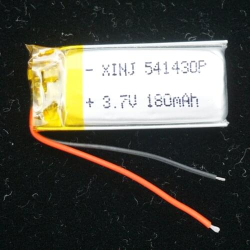 XINJ 3.7V 180mAh Lithium Polymer Rechargeable li po Battery cell 541430 For GPS DIY glasses MP4 headphones Driving recorder Toys