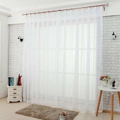 Blackout Curtain for Living Room Solid Color Bedroom Window Curtain Sheer Fabrics Shade Treatment