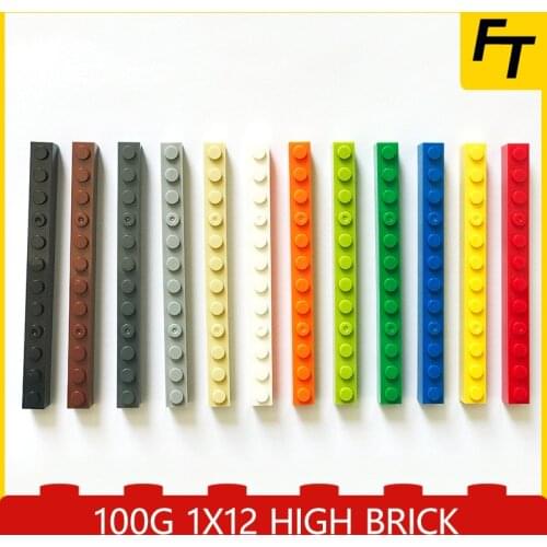 100g Small Particle 6112 High Brick 1x12 DIY Building Blocks Compatible with Creative Gift MOC Blocks Castle Toys