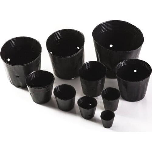 100pcs Plastic Nursery Pot Plant Seedling Pouch Holder Raising Bag Nutrition Pots Garden Supplies JS22