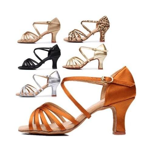 2017 Adult Women Girls Ladies Low high heels 5.5cm 7cm shoes Black Latin Dance Shoes Plus Size Ballroom Salsa Latin Dance Shoes
