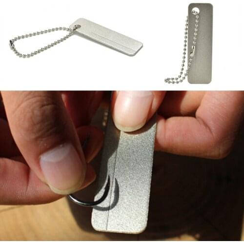 2020 Hot Outdoor Camping Tool EDC Pocket Diamond Stone Sharpener Keychain for Knife Fish Hook Finger Nail File