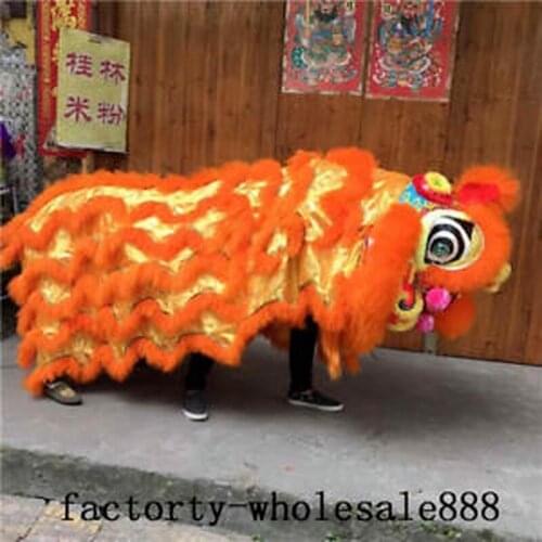 88'' Chinese Folk art Lion Dance mascot Costume wool Southern Lion just cloak Advertising Carnival Halloween Christmas Easter