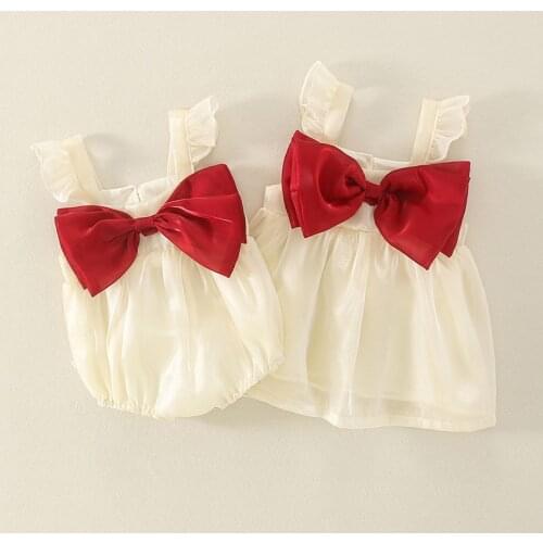 Newborn Baby Girl Bodysuits Summer Princess Children Clothes 0-3 Years Old Short Sleeve Twins Clothing Party Jumpsuits Infantil