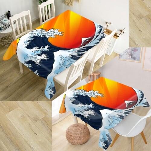Great Wave Of Kanagawa Tablecloth Kitchen Dining Table Decoration Home Rectangular Party Table Covers Office Plain More Size