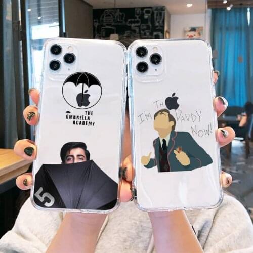 Fundas Umbrella Academy Phone Case Transparent soft For iphone 5 5s 5c se 6 6s 7 8 11 12 plus mini x xs xr pro max