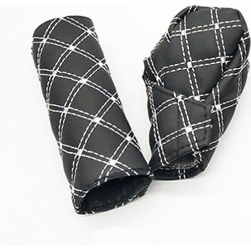 2 in 1 set of car artificial leather shift knob cover handbrake cover cover for Cadillac XTS SRX ATS CTS/Renault Koleos Fluenec