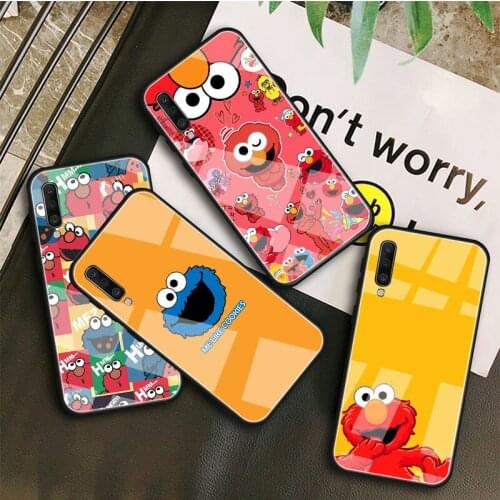 Elmo Tempered Glass Case For Samsung Galaxy A10S A10E A20S A20E A30S A40 A50S A60 A70 A80 A90 A6 A7 A8 Shell