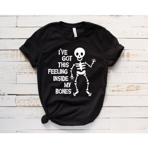 Halloween Teacher Shirt, Teacher Shirts, I've Got This Feeling Inside My Bones, Halloween Shirts for Teachers, Holiday Tee O264