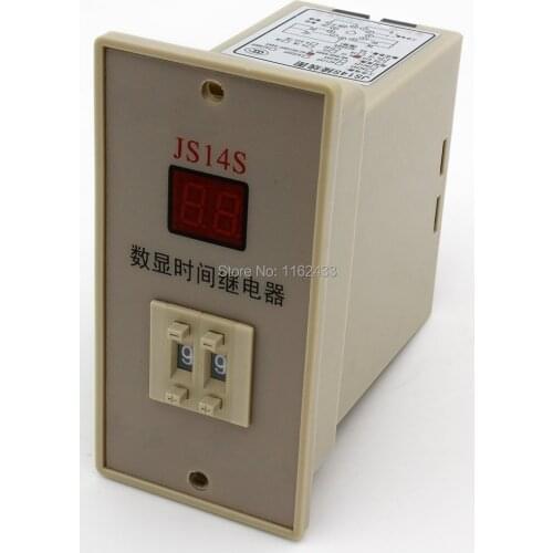 JS14S-2 AC/DC 100-240V 9.9s on-delay DPDT time relay JS14S series 100-240VAC/100-240VDC 220V 110V delay timer