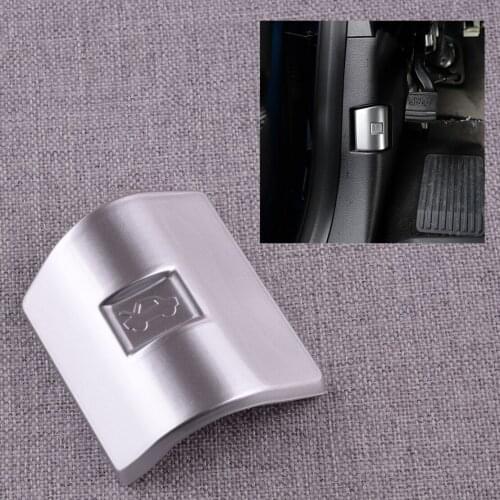 CITALL Car Engine Hood Switch Button Cover Trim Fit For Ford F150 2009 2010 2011 2012 2013 2014 2015 2016 2017 2018 2019 Silver
