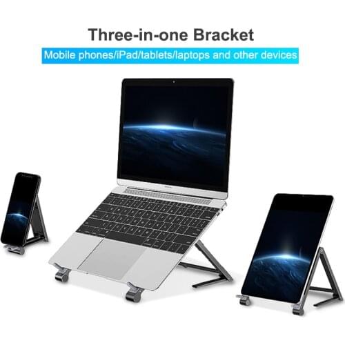 Multi-purpose Tablet Stand Aluminum Phone Holder With Silica Gel Non-slip Ergonomics Desktop Holder Stable For iPad Laptop Book