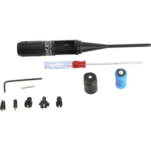 635-655nm Windage Elevation Adjustable Red Laser Boresighter Bore Sighter Kit For Hunting .17 To .78 Caliber Hunting Hand Gun