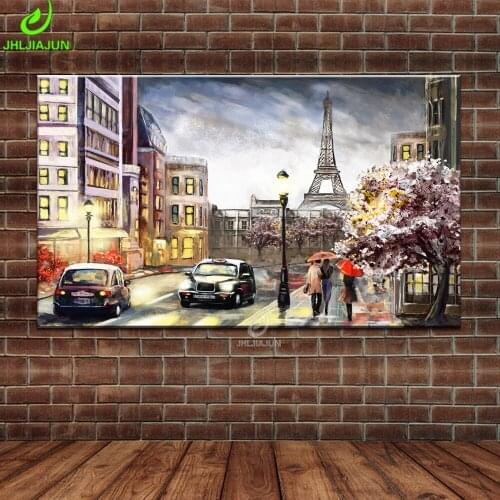 Wall Art Paris Painting Pop Long Painting Poster Cuadros DecoraCion Salon Modular Pictures Paintings For The Kitchen HD Print