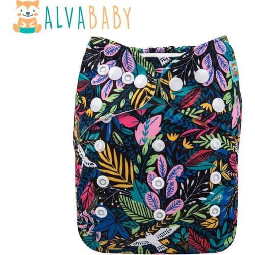 New Arrival! ALVABABY Cloth Diaper Reusable Cloth Nappies with Microfiber Insert