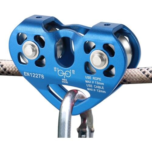 Lixada 30kN Cable Trolley Pulley with Ball Bearing Outdoor Rock Ice Climbing Accessories Caving Rescue Aluminum Alloy Pulley