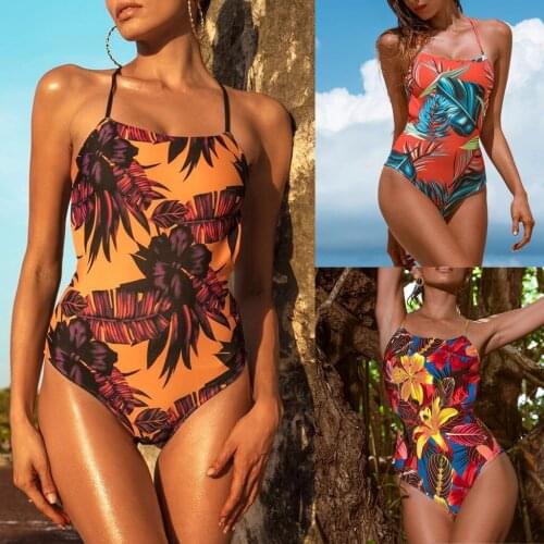 Sexy brazilian One-Piece Swimsuit Women High Waist Bikinis Swimwear Swimuit Female Retro Beachewear Bikini Set купальник