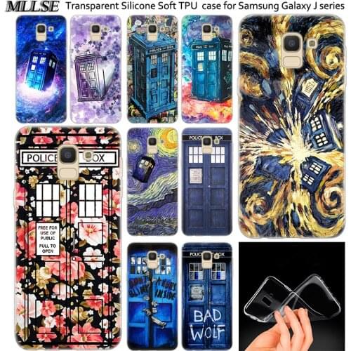 Floral TARDIS Tardis Doctor Who Silicone Case For Samsung Galaxy J2Pro J4 J6 J8 2018 J3 J5 J7 2016 2017EU Prime CORE Plus Cover